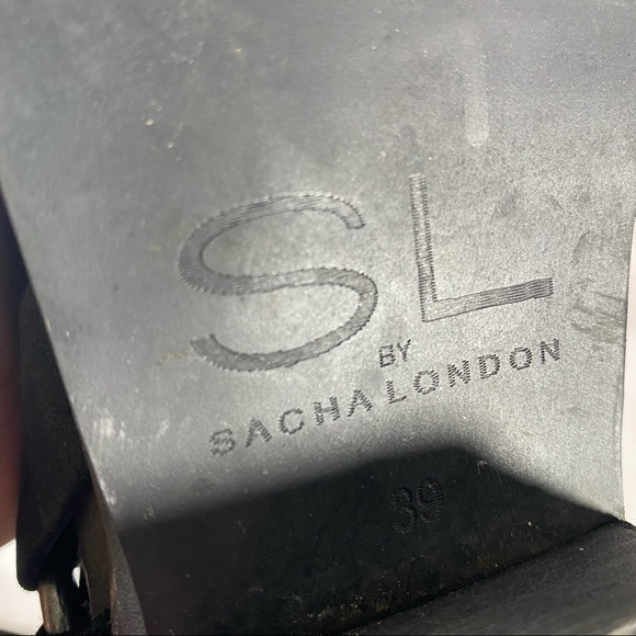 SL by Sacha London Nubuck Leather Grey Moto Ankle Boots 9 - Picture 5 of 11